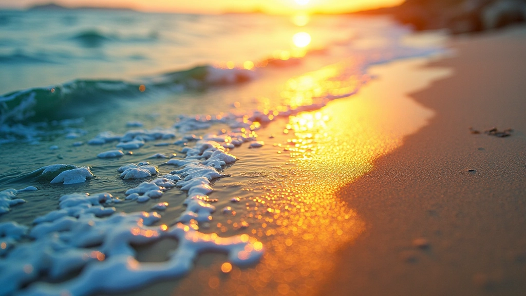 Detail shot of glazed landscape section showing transparent color layers creating luminosity and depth